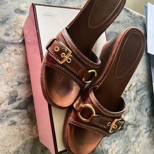 COACH wedge sandals - size 9